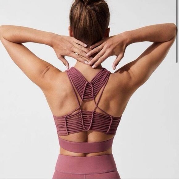 Carbon38 Seminyak Bra Macrame Mauve Pink- Size XS - Picture 1 of 8